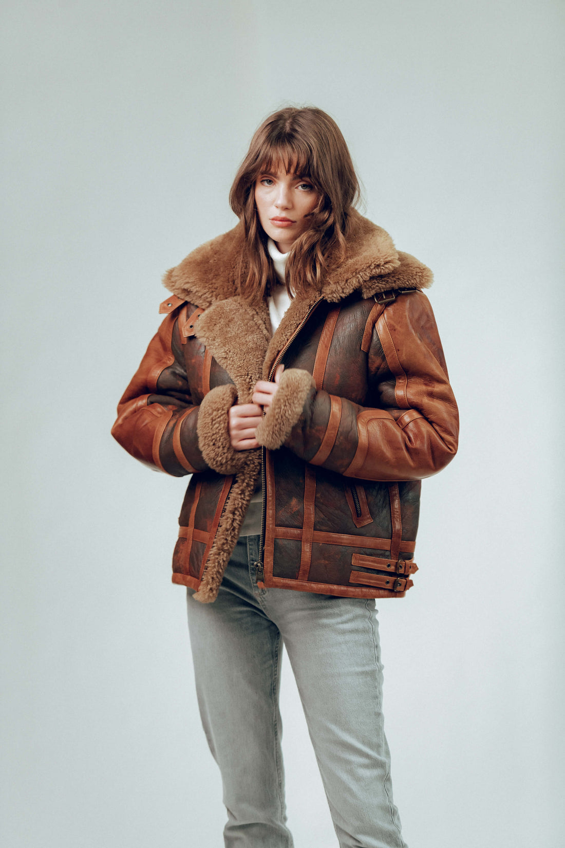 Bronx: Vintage Shearling Jacket (Woman)