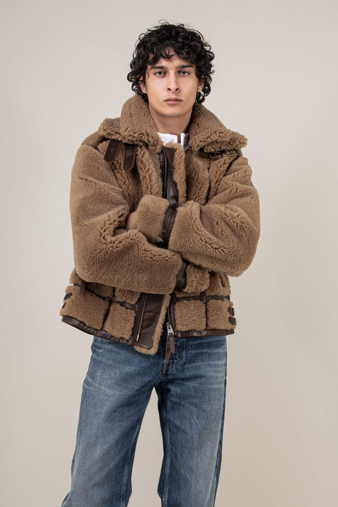 Kodiak Brown Shearling Jacket (Man)