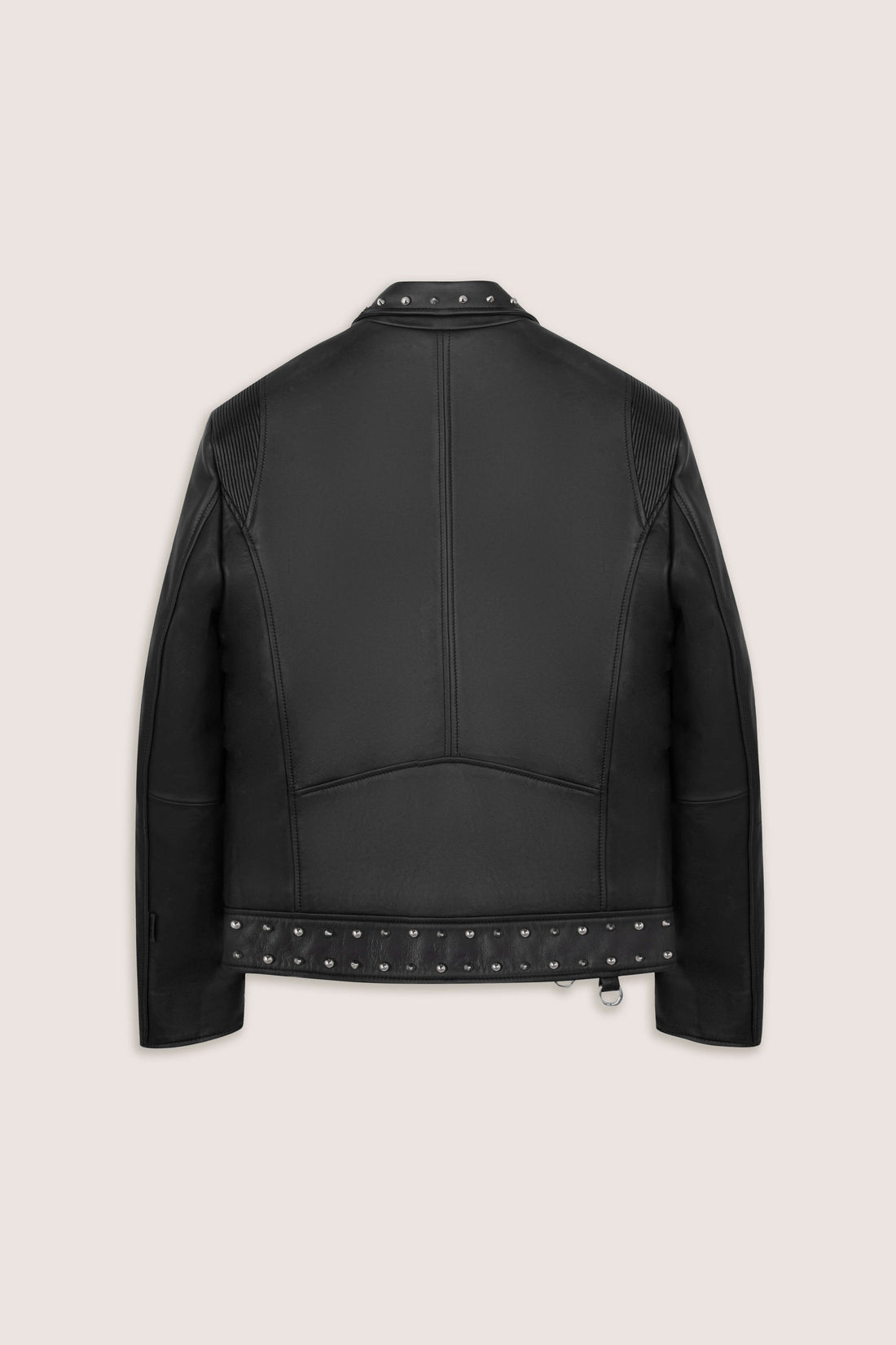 Refined Biker Premium Leather Jacket Tall: Studded